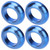4Pcs Mountain Bike Titanium Alloy Screw Bolts Spacers Brake Caliper Gasket M6 Blue