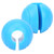 2pcs Barbell Grips Round Thick Silicone Dumbbell Adapter Balls Barbell Grip Hand Wrap BallBlue
