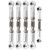 5pcs/Set Aluminum Alloy Tie Rod Set Fit for REDCAT 1/10 XTE RC Car Toy AccessoriesSilver