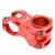CANSUCC 31.8/35mm Bike Handle Stem Riser Short Handle Stem Aluminum Bike Handlebar StemS50 Red