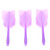 3 Pcs 2BA Integrated Transparent Dart Shaft and Flights Standard Shape Anti BreakPurple