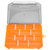 SingleLayer Insert Lure Box Fishing Tackle Box Fake Bait Storage with Removable Dividers(Orange )