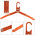 Aluminum Alloy Outdoor Folding Multifunction Hanger Non slip Portable Drying Rack(Orange)