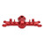 RC Aluminum Front Axle Housing Cover for Axial SCX24 AXI90081 1/24 RC Car Upgrade PartsRed
