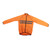 Cycling Jacket Polyester Breathable Windproof Waterproof Reflective Jacket Coat for Motorcycling Biking Orange L