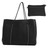 Outdoor Neoprene Perforated Beach Bag Large Capacity Casual Mommy Hand Strap Shopping Bag Black