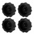 4 PCS RC Car Snow Wheels Tires Excellent Grip Thickened Weighted RC Car Accessories with 12mm 14mm 17mm Colligator Black