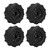 4 PCS RC Car Snow Wheels Tires Excellent Grip Thickened Weighted RC Car Accessories with 12mm 14mm 17mm Colligator Black