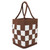 Felt Bicycle Basket Felt Cloth Foldable Detachable Brown and White Bicycle Front Hanging Basket for Bike