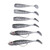 2 Sets Silicone Artificial Fishing Bait Soft Fishing Lure for Saltwater FreshwaterGreen Black