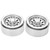 2pcs RC Beadlock Wheel Rims 10 Holes 1/10 RC Car Aluminum Alloy Wheel Hubs for Axial SCX10 90046 for Traxxas TRX4 D90 for RedcatSilver