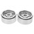 2pcs RC Beadlock Wheel Rims 10 Holes 1/10 RC Car Aluminum Alloy Wheel Hubs for Axial SCX10 90046 for Traxxas TRX4 D90 for RedcatSilver