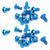 ZTTO 24PCS Alloy Steel Bicycle Brake Rotor Bolts Mountain Bike M5x10mm Disc T25 ScrewBlue