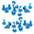 ZTTO 24PCS Alloy Steel Bicycle Brake Rotor Bolts Mountain Bike M5x10mm Disc T25 ScrewBlue