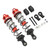 2Pcs RC Car Shock Absorber Aluminum Alloy Balancing Drive High Elasticity RC Front Shock Damper for ARRMA 1/7 1/8 Red