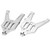 2pcs Lower Control Arms Aluminum Alloy Front Lower Left Right Control Arms Balls with Screws Pins for 1/7 RC CarsSilver