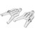 2pcs Lower Control Arms Aluminum Alloy Front Lower Left Right Control Arms Balls with Screws Pins for 1/7 RC CarsSilver
