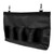 Pet Rabbit Fourhole Oxford Cloth Hay Bag Hanging Pouch Feeder Holder Feeding Container(black )