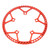 Bike Chainring 56T 130BCD Red Aluminum Alloy Lightweight Folding Bike Chainwheel with Safe Guard Plate