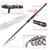 Fishing Rod and Reel Combo Carbon Fiber Telescopic Fishing Rod with Spinning Reel Combo Carrier Bag Case Saltwater Freshwater Travel Fishing Lures Jig Hooks Swivels Full Kit