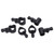 2 Sets RC Steering Knuckle Kit Black Plastic for WLtoys 144001 144010 1/14 RC Car Model