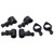 2 Sets RC Steering Knuckle Kit Black Plastic for WLtoys 144001 144010 1/14 RC Car Model