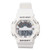 Sport Mens Digital Chronograph Strap Watch Classic Vintage Square Mens Digital Watch WR50M Waterproof White
