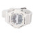 Sport Mens Digital Chronograph Strap Watch Classic Vintage Square Mens Digital Watch WR50M Waterproof White