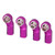 4PCS RC Car Rod End Bend M3 Aluminium Alloy Steel RC Car Steering Rod Head for Axial SCX10 1/10 Car Model Purple