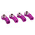 4PCS RC Car Rod End Bend M3 Aluminium Alloy Steel RC Car Steering Rod Head for Axial SCX10 1/10 Car Model Purple