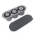 Hollow Cylinder Ice Cube Tray Quick Release Silicone High Low Temperature Resistant with Lid 3 Hollow Cylinder Ice Cube Maker for 30oz 40oz Grey