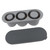 Hollow Cylinder Ice Cube Tray Quick Release Silicone High Low Temperature Resistant with Lid 3 Hollow Cylinder Ice Cube Maker for 30oz 40oz Grey