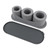 Hollow Cylinder Ice Cube Tray Quick Release Silicone High Low Temperature Resistant with Lid 3 Hollow Cylinder Ice Cube Maker for 30oz 40oz Grey