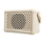 Portable Karaoke Speaker System Multifunctional Mini Cute Bluetooth Speaker with Microphone for Home Outdoor Party Ivory White