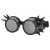 Vintage Spiked Steampunk Goggles Cosplay Glasses Double Layer Windproof (black)