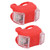 2pcs LED Bicycle Light Front Tail Safety Warning Colorful Lamp 3 Lighting Modes Waterproof Cycling EquipmentRed