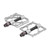 GUB 1 Pair Mountain Bike Pedals Road Bicycle 3 Bearings Pedals with AntiSlip Nails(Titanium )