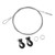 2Pcs RC Trailer Hook Aluminum Alloy Sturdy RC Climbing Car Hook with Steel Rope for 1/10 Remote Control Cars Black