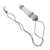 Personal Identification Marker Light with Hook and Loop Waterproof 150mAh Survival Safety Flashing Light for Hiking Soil Color with White Light
