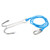 Diving Hooks Stainless Steel Double Reef Hook with Spiral Coil Lanyard for Underwater Activities Divers SafetyBlue