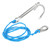 Diving Hooks Stainless Steel Double Reef Hook with Spiral Coil Lanyard for Underwater Activities Divers SafetyBlue