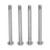 4Pcs Front Flower Shaft Pin Steel Swing Arm Shafts Parts for ARRMA 1/7 1/8 RC Car Silver