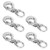 5pcs Stainless Steel Eye Slip Hook with Safety Latch Lifting Hoisting Chain Hooks