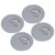 4 Pcs PVC Patch Elastic Rope Set D Ring Patch Bungee Cord Set Stainless Steel D Ring PadGray