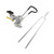 Stainless Steel Fishing Rod Holder 360° Rotatable Adjustable Ground Insert Fishing Support Stand