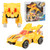Deformation Dinosaur Figures Plastic Inertial Pull Forword Car Vehicle Toy Model Kid Children Novelty GiftYellow