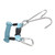 Spring Coiled Diving Hook Stainless Steel Double End Snap Clip with Quick Release Buckle Diving Accessories Blue