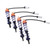 4PCS RC Shock Absorber Set Oil Adjustable Front Rear Damper Set Simulate Metal for 1/8 RC Car CrawlerOrange