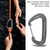 Aluminum Alloy Carabiner D Buckle Spring Clip Keychain Hook Outdoor Sports Accessory (Gray)
