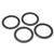 4pcs Wheel Outer Beadlock Ring Aluminum Alloy Wheel Outer Ring Rim for 1.9inch VP Wheel Hub Black